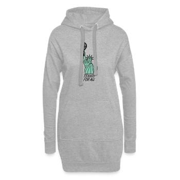 Tennis pour tous - Sweat-shirt à capuche long Femme - gris chiné - Devant