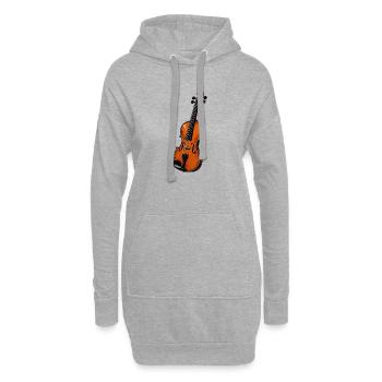 Orchestral Violin Illustration - Hoodie Dress - heather grey - Front