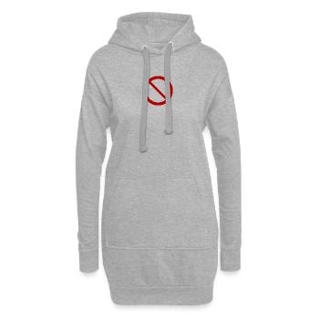 Interdit T-Shirt Cadeau Humour - Sweat-shirt à capuche long Femme - gris chiné - Devant