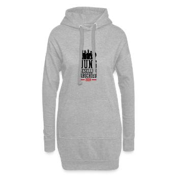 Enterrement de vie de garçon 2024 Marié Enterrement de vie de garçon - Sweat-shirt à capuche long Femme - gris chiné - Devant