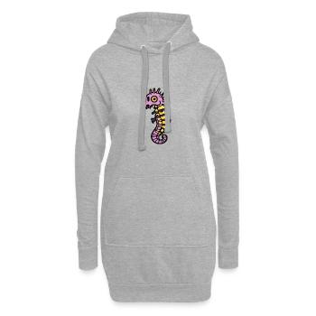 Seepferd Halloween Tier - Hoodie-Kleid - Grau meliert - Vorne