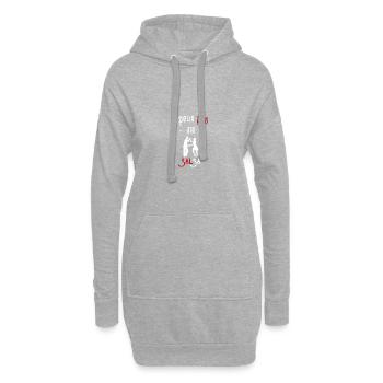 J’peux pas j'ai salsa - Sweat-shirt à capuche long Femme - gris chiné - Devant