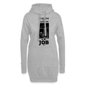 bester Opa mit Regenschirm Enkelkind - Hoodie-Kleid - Grau meliert - Vorne