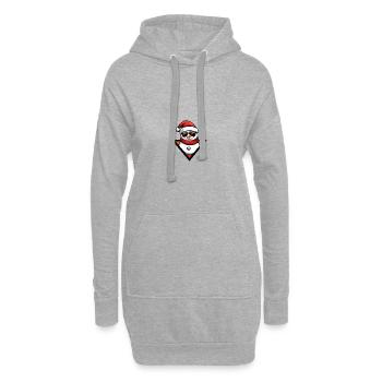 Schneemann Weihnachten Cool - Hoodie-Kleid - Grau meliert - Vorne