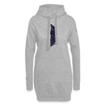 Feder - Hoodie-Kleid - Grau meliert - Vorne