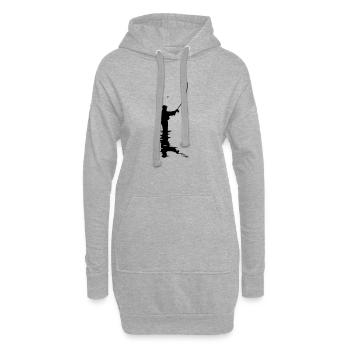 Angler - Hoodie-Kleid - Grau meliert - Vorne