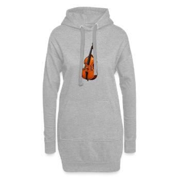 Contrabass - Hoodie Dress - heather grey - Front