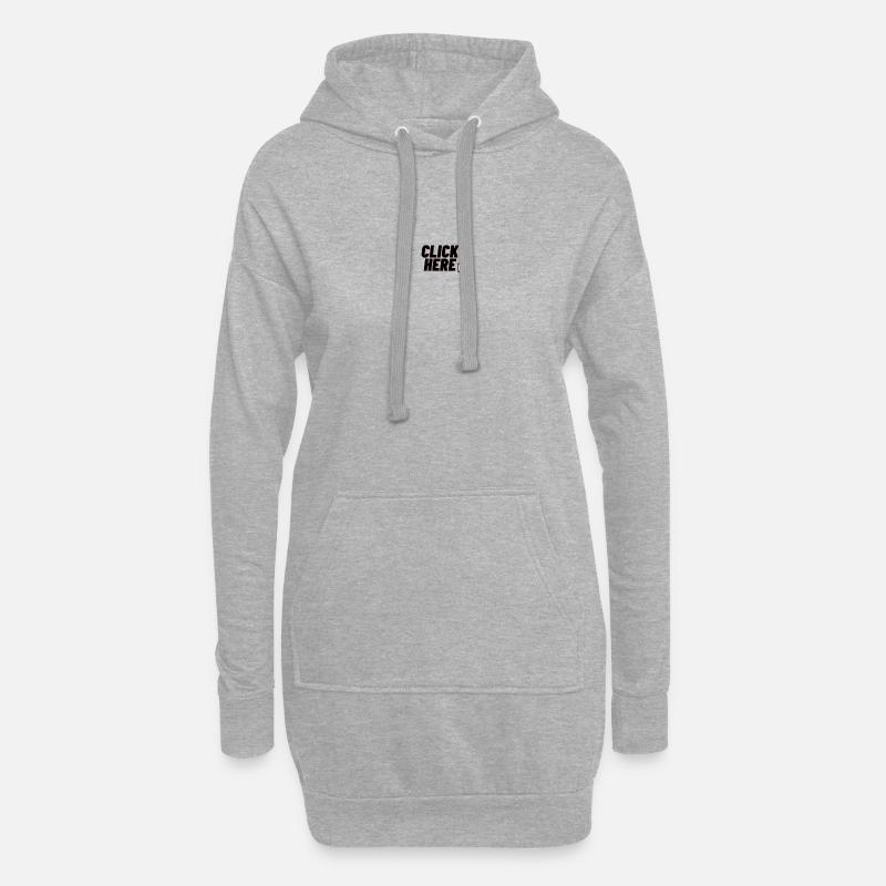 Click Here - Hoodie-Kleid - Grau meliert
