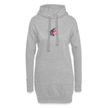 Skurriles Einhorn mit Splash Art - Hoodie-Kleid - Grau meliert - Vorne