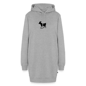 G.O.A.T. schwarz - Hoodie-Kleid - Grau meliert - Vorne