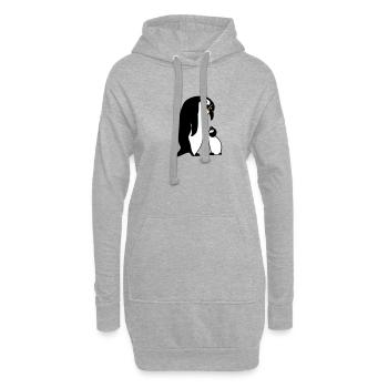 Pinguin - Hoodie-Kleid - Grau meliert - Vorne