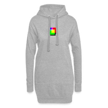 Mélange additif de couleur RVB Coin de couleur - Sweat-shirt à capuche long Femme - gris chiné - Devant