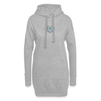 Hawaï, Hawaï Angular HeartTypo Design - Sweat-shirt à capuche long Femme - gris chiné - Devant