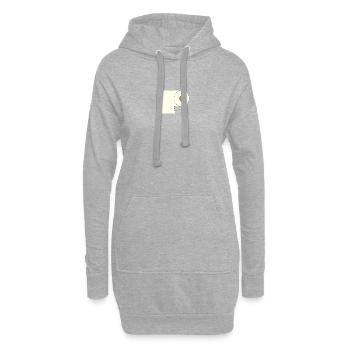 Minimalistische Toilettenpapierrolle - Hoodie-Kleid - Grau meliert - Vorne