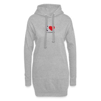 I LOVE HOYERSWERDA - Hoodie-Kleid - Grau meliert - Vorne