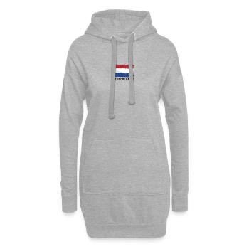 Drapeau tricolore à coups de pinceau - Sweat-shirt à capuche long Femme - gris chiné - Devant