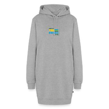 Keep Calm Ruanda Flaggen Design - Hoodie-Kleid - Grau meliert - Vorne