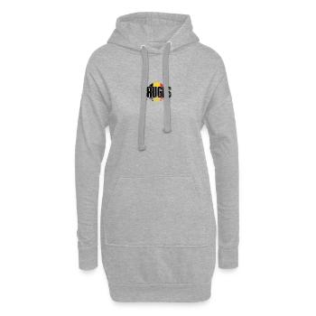 Glyphe 'Sonnenschliff' in Rot-Gelb - Hoodie-Kleid - Grau meliert - Vorne
