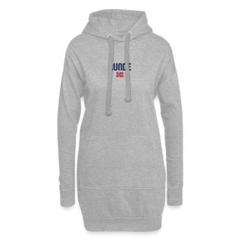Runde Norwegen Flagge - Hoodie-Kleid - Grau meliert - Vorne