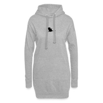 Grue volante - Sweat-shirt à capuche long Femme - gris chiné - Devant