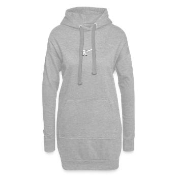 un homme tire la bannière | Porte-bannière - Sweat-shirt à capuche long Femme - gris chiné - Devant