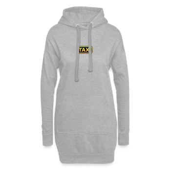 Taxi Schild - Hoodie-Kleid - Grau meliert - Vorne