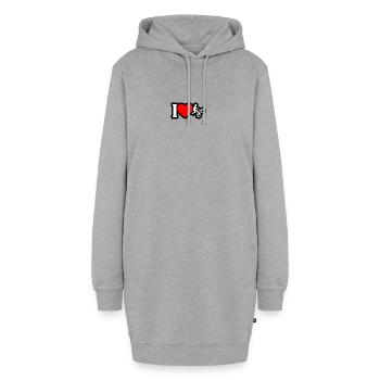 I Heart BMX Rider Tee - Hoodie-Kleid - Grau meliert - Vorne