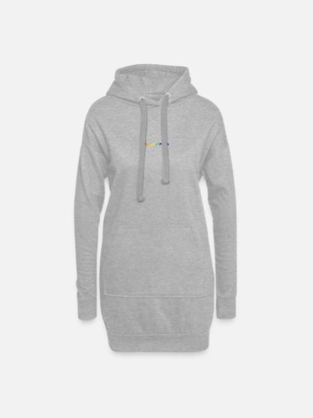 Das Leben ist bunt. - Hoodie-Kleid - Grau meliert