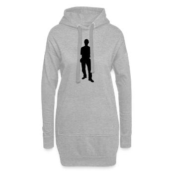 carpenter profession - Hoodie-Kleid - Grau meliert - Vorne