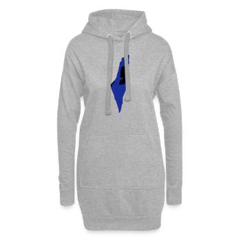 Israel - Palestine - Sweat-shirt à capuche long Femme - gris chiné - Devant