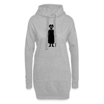 Oma Silhouette - Hoodie-Kleid - Grau meliert - Vorne