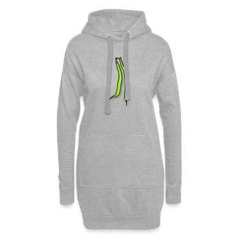 Stangenbohnen mit Schatten - Hoodie-Kleid - Grau meliert - Vorne