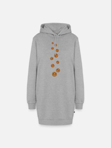 Kekse Comic - Hoodie-Kleid - Grau meliert