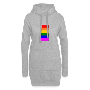 Lgbt - Hoodie-Kleid - Grau meliert - Vorne