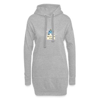 Narwal lustiger Spruch humor Gefängnisbild - Hoodie-Kleid - Grau meliert - Vorne
