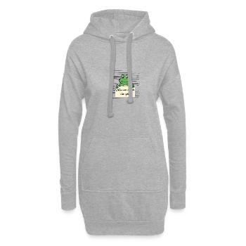 Frosch lustiger Spruch humor Gefängnisbild - Hoodie-Kleid - Grau meliert - Vorne