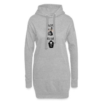 Rave or die - Hoodie-Kleid - Grau meliert - Vorne