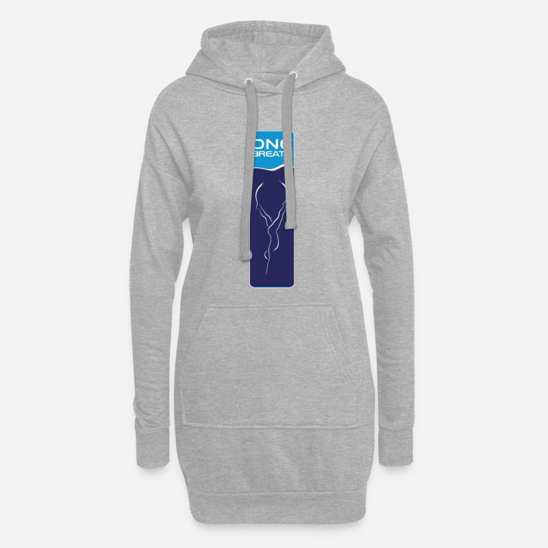 Freitauchen Emblem ONE Breath - Hoodie-Kleid - Grau meliert