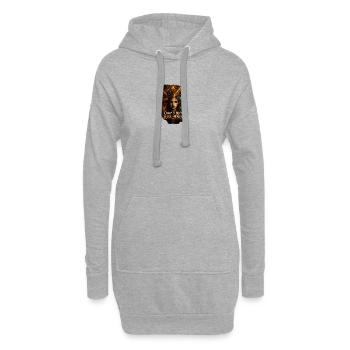 Chaos im Kopf. Feuer im Herzen - Hoodie-Kleid - Grau meliert - Vorne