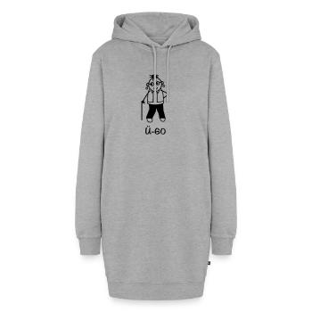 Ü-60 femme - Sweat-shirt à capuche long Femme - gris chiné - Devant