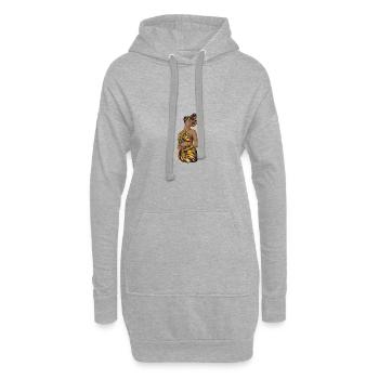 Ghana Ghanaer Flagge Frau Prinzessin I Geschenk - Hoodie-Kleid - Grau meliert - Vorne