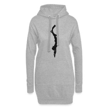 Plongée sous l’eau plongée en apesanteur cadeau mer - Sweat-shirt à capuche long Femme - gris chiné - Devant