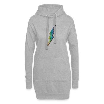 Blitz Flash Vintage - Hoodie-Kleid - Grau meliert - Vorne