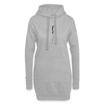 Bretagne, Bretonne - Escale marine - Sweat-shirt à capuche long Femme - gris chiné - Devant