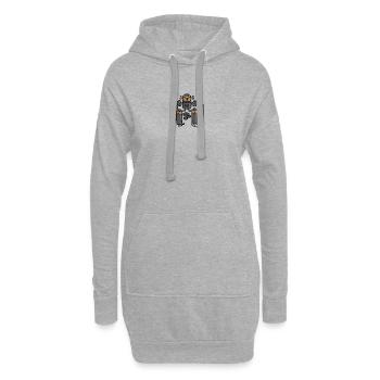 Powerlifting Batterie Bodybuilding Deadlift Trainer - Hoodie-Kleid - Grau meliert - Vorne
