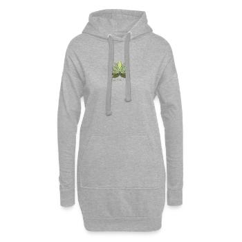 Motif d’étoile de feuilles vertes - Sweat-shirt à capuche long Femme - gris chiné - Devant