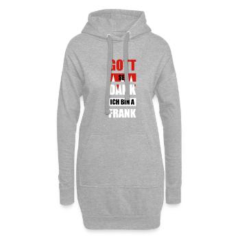 Franken Franke Fränkisch Dialekt Geschenk - Hoodie-Kleid - Grau meliert - Vorne