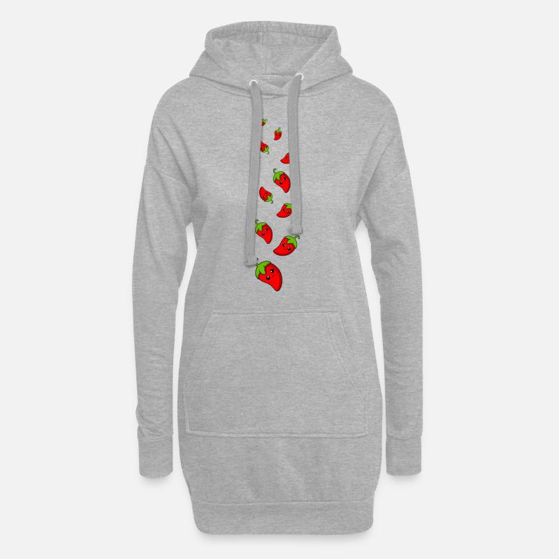 Chilli Comic - Hoodie-Kleid - Grau meliert
