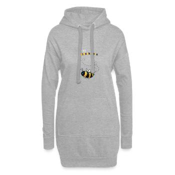 Plüschmors Plattdeutsch Geschenkidee - Hoodie-Kleid - Grau meliert - Vorne