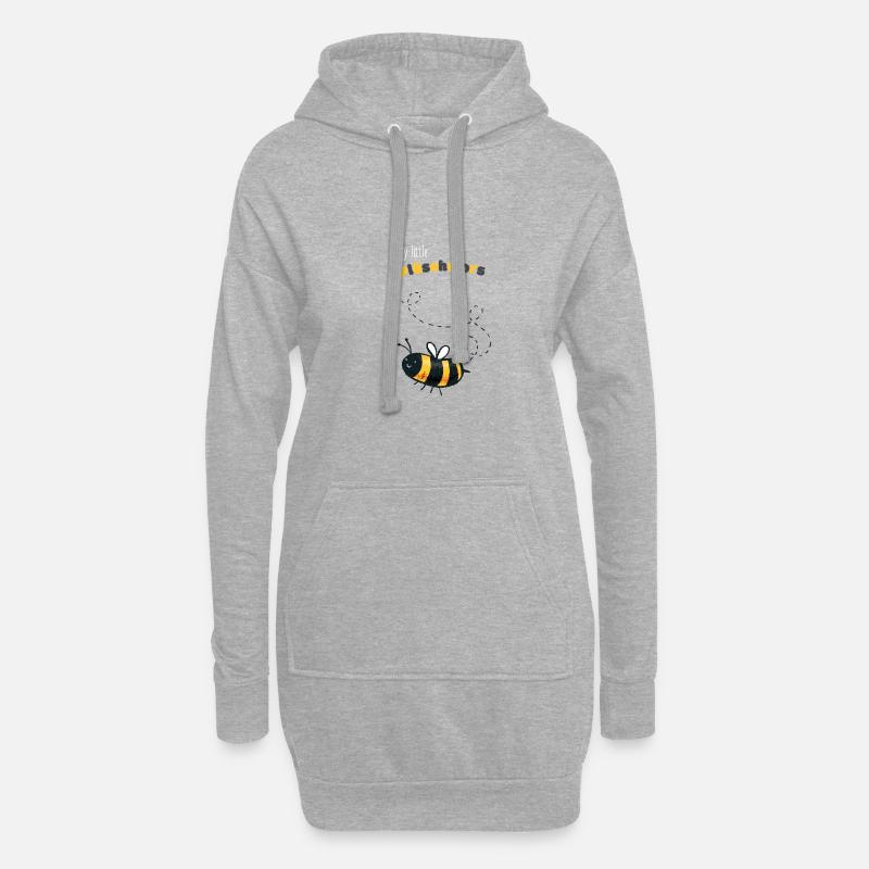Plüschmors Plattdeutsch Geschenkidee - Hoodie-Kleid - Grau meliert